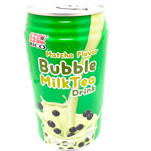 Rico Matcha Flavored Bubble Milk Tea Drink