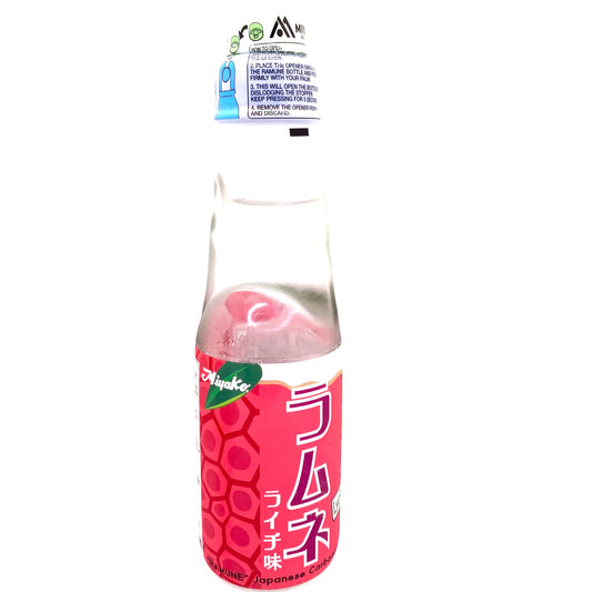 Miyako Ramune Japanese Carbonated Soft Drink Lychee Flavor (Japan)