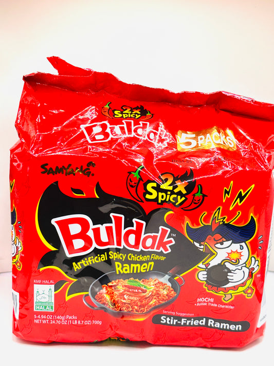 Buldak 5 pack 2x Spicy